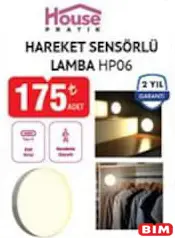 HOUSE PRATİK HP06 HAREKET SENSÖRLÜ LAMBA
